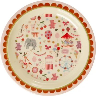 Produktbild von Rice Melamin Teller Pink - Fun Fair Print
