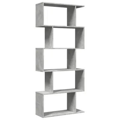 Produktbild von vidaXL Raumteiler-Bücherregal 5 Etagen Betongrau 70x24x161 cm