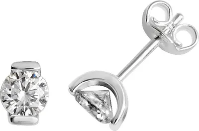 Produktbild von Schöne 925 Sterling Silber Damen - Paar Ohrstecker mit Zirkonia - 7mm*5mm; TRS22630