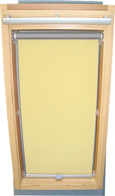 Produktbild von Rollo THERMO für VELUX Dachfenster GGL/GPL - 308 oder M08 - Hellgelb - mit Haltekrallen