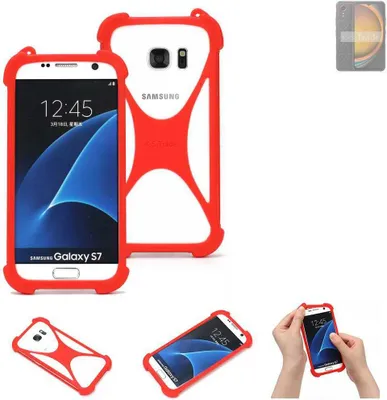 Produktbild von K-S-Trade Handy-Hülle kompatibel mit Samsung Galaxy XCover7 Schutz-Hülle Bumper Silikon Schutz Hülle Cover Case Silikoncase Silikonbumper TPU