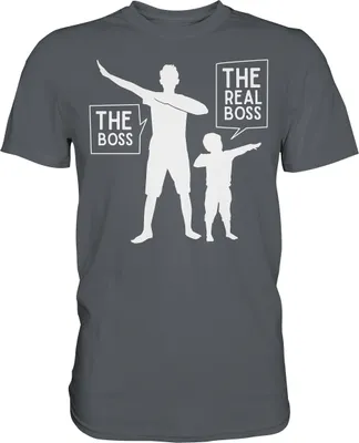 Produktbild von Vater Sohn Dabbing Papa und Kind T-Shirt – Dark Grey / 3XL