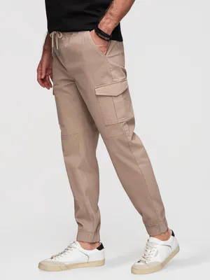 Produktbild von OMBRE Jogger mit Cargo-Taschen und elastischem Bund OM-PAJO-0290 dark beige XL
