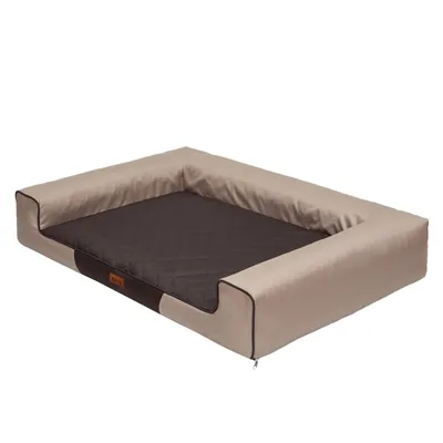 Image de Lit rectangulaire pour chien, modèle canapé avec housse amovible et imperméable - L 80 x 55 cm