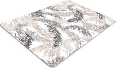 Obrázok produktu pre Podlahová ochranná podložka - Ochranná podložka pod stoličku - Podlahová podložka - 120x90 cm - Palmové listy