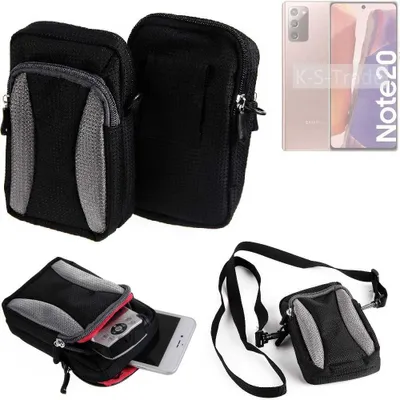 Produktbild von K-S-Trade Holster Schutz Hülle kompatibel mit Samsung Galaxy Note20 LTE Handy Hülle Gürteltasche Umhängetasche mit Zusatzfach schwarz
