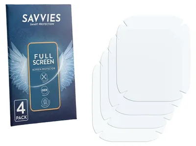 Produktbild von 4x Savvies Fullscreen Schutzfolie für Apple Watch Series 12 (42 mm) Displayschutz Folie Fullcover Klar Transparent
