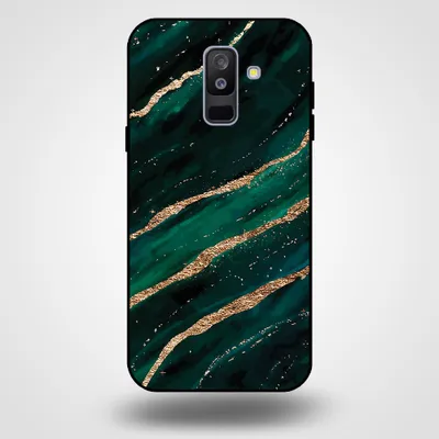 Image de Smartphonica Coque pour Samsung Galaxy A6 Plus 2018 avec impression marbre - Coque arrière TPU design marbre - Vert Or