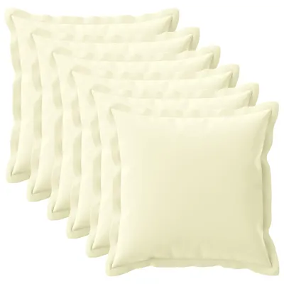 Immagine prodotto di vidaXL, set di 6 federe per cuscini, colore crema, 55 x 55 cm, in poliestere