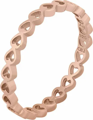 Produktbild von cai Ring 925/- Sterling Silber rosévergoldet Herz Stacking