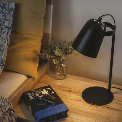 Stolní lampa NINA na žárovku E27, černá