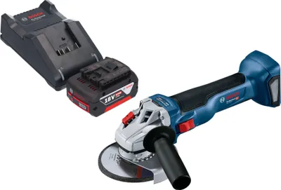 Produktbild von Bosch GWS 18V-10 Professional Akku Winkelschleifer 18 V 125 mm Brushless + 1x Akku 5,0 Ah + Ladegerät