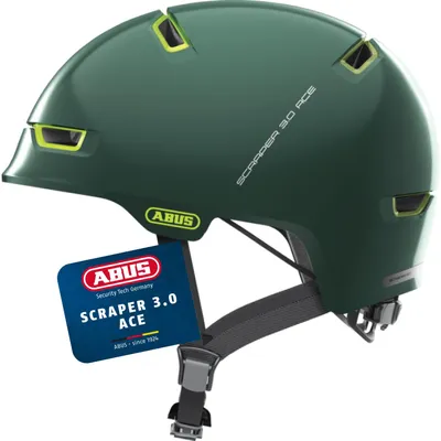 Immagine prodotto di Casco da città ABUS Scraper 3.0 ACE - Casco da bici robusto per il traffico cittadino - per uomo e donna - verde, taglia L (57-61 cm)
