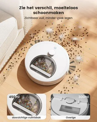 Obrázok produktu pre Robotický vysávač – sací výkon 5000 Pa – objem nádoby na prach 0,45 l – funkcia mopovania – Wi-Fi