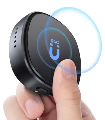 Produktbild von Zimilo Magnetischer Diktiergerät mit Lautsprecher, Spracherkennung, MP3-Funktion und TF-Karte, für Meetings und Vorlesungen, 64GB