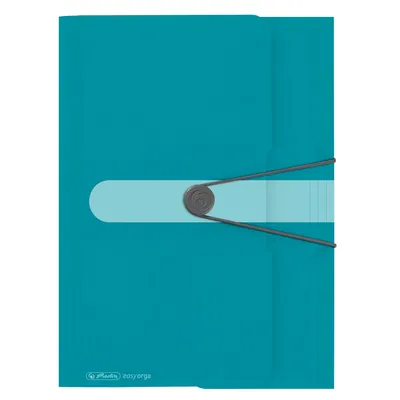 Produktbild von Herlitz Gummizugmappe / Eckspanner / aus PP / A4 / Farbe: Karbik türkis