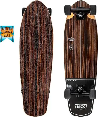 Obrázek produktu pro NKX Mini Cruiser Series 28″ - Ebony White | Kompaktní 7vrstvý javorový cruiser s kicktailem