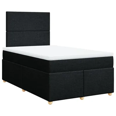 Produktbild von vidaXL Boxspringbett mit Matratze Schwarz 120x190 cm Stoff