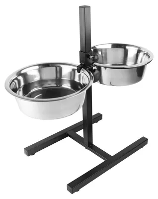 Produktbild von Duvo+ Twin Feeder H-Ständer und Näpfen silber