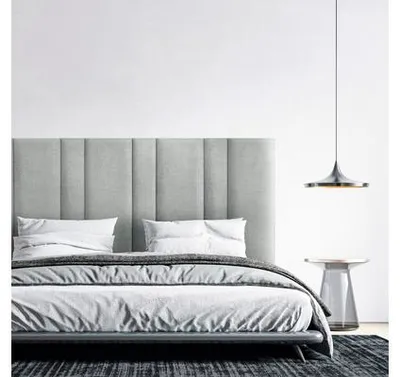Produktbild von Wandkissen Kingston hellgrau Gewebte-Optik 30 x 90 cm