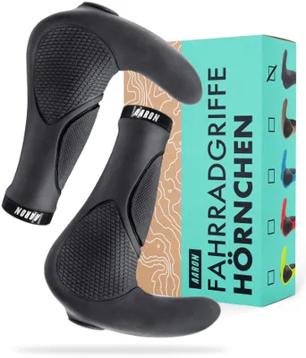 Produktbild von AARON Horn Ergonomische Fahrradgriffe mit Hörnern Schwarz