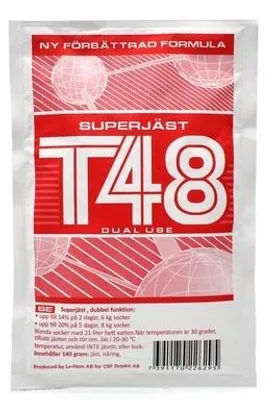 Zdjęcie produktu dla T48 – drożdże turbo do szybkiej fermentacji, aktywne drożdże fermentacyjne z substancjami odżywczymi i witaminami