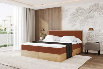 Produktbild von ALTDECOR BOXSPRINGBETT mit 2xBettkasten und Lattenrost, Topper, Boxbett, Polsterbett mit Bettkasten mit Stauraum und Kopftei mit Matratze H4 - LOLLI9 160x200 Rot