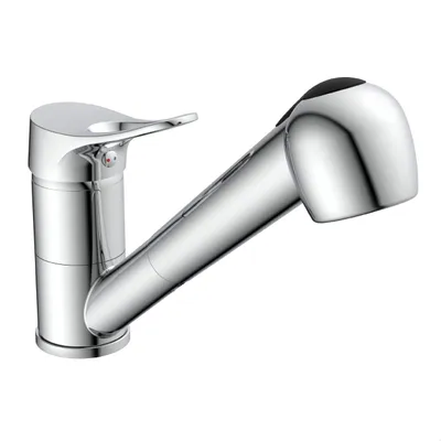 Obrázek produktu pro Kuchyňská baterie s výsuvnou sprchou - armatura pro nízký tlak, chromovaná