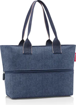 Zdjęcie produktu dla reisenthel shopper e1, torba na zakupy, Herringbone Dark Blue, 12 L, RJ4113