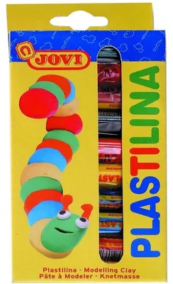 Produktbild von Jovi PLASTILINA Knetmasse 10er Schachtel, farbig sortiert