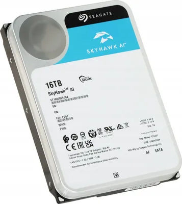 Image de Disque dur serveur Seagate SkyHawk AI 16 To 3,5 pouces SATA III (6 Gb/s) (ST16000VE004)