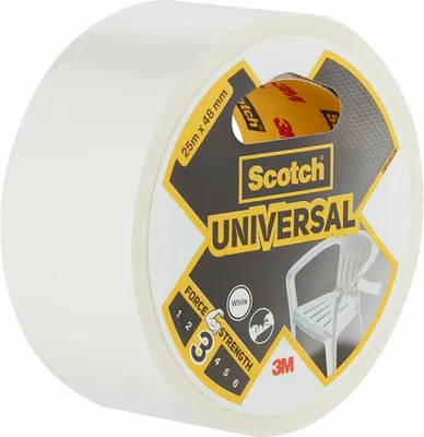 Zdjęcie produktu dla Scotch 7100205295 Scotch Universal Gewebeband weiß 48,0 mm x 25,0 m 1 Rolle