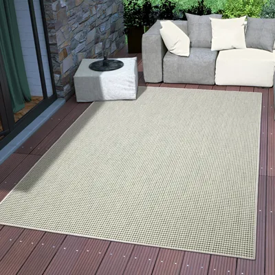 Produktbild von TT Home In-& Outdoorteppich Wetterfest Terrasse Meliert Modern Unifarben Ethno Design Größe 80x150 cm