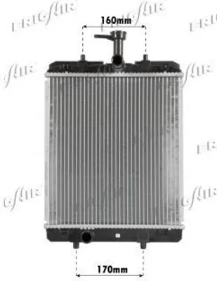 Produktbild von FRIGAIR 0103.3068 Kühler Wasserkühler Motorkühler für TOYOTA AYGO (WNB1, KGB1) für CITROËN C1 (PM, PN) passend für PEUGEOT 107 Schrägheck (PM, PN)