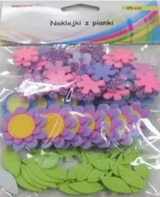 Produktbild von Naklejki z pianki kwiatki 85szt
