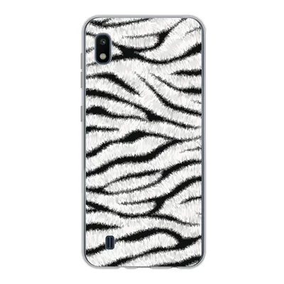 Produktbild von MuchoWow® Handyhülle Schutzhülle Hülle für Samsung Galaxy A10 Tiermuster - Zebra - Weiß Silikon Softcase Handy Hülle - Schutzhülle