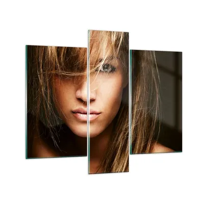 Produktbild von Bilder auf glas - Weiblich mode modell nackt - 95x80cm - Glasbilder - Wandbilder - Kunstdruck - zum Aufhängen bereit - Wanddekoration aus Glas - Glas Bilder - Wandbild auf Glas - GCB95x80-1561