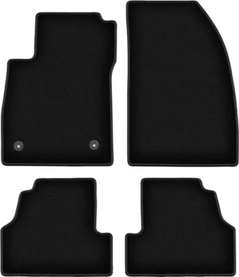 Zdjęcie produktu dla Dywaniki welurowe do Opel Mokka crossover (2012-2016) - czarne dywaniki samochodowe BASIC komplet (4 szt.)