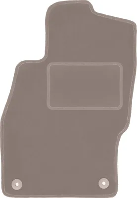 Produktbild von Fahrerfußmatte Velours beige passend für Opel Corsa D (2006-2015, Schrägheck) – mit Befestigungen – passgenau