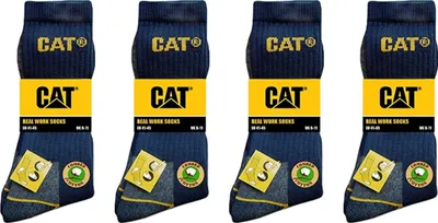 Produktbild von 12 Paar CAT Caterpillar Original Work Arbeitssocken - Farbe: Blau - Größe: 41-45