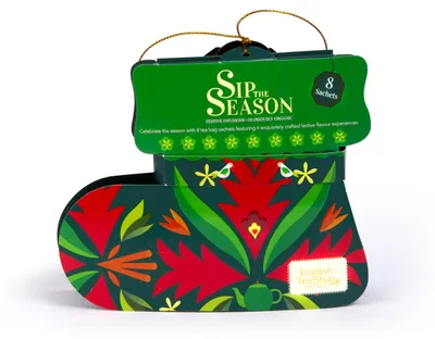 Produktbild von ETS - Tee Geschenk Weihnachtsstiefel grün, BIO, 8 Teebeutel