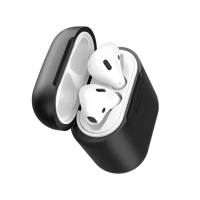 Produktbild von Silikon -Schutzabdeckung mit drahtloser Ladefunktion, Basisus, fr Apple AirPods, Schwarz
