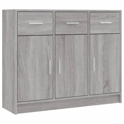 Produktbild von Sideboard Grau Sonoma 91x28x75 cm Holzwerkstoff