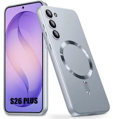Image de Coque pour Samsung Galaxy S26 Plus, Protection Silicone Slim Anti-Rayures avec Cercle Magnétique - Argenté