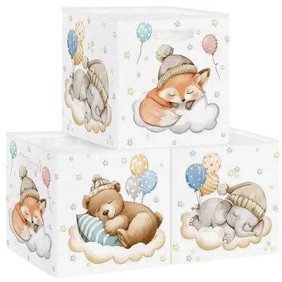 Zdjęcie produktu dla Pudełka do przechowywania dla dzieci zestaw 3 sztuk 30X30 cm