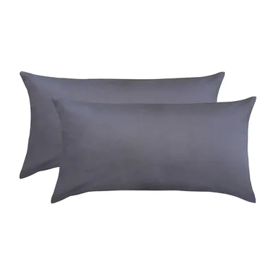 Produktbild von Traumschlaf Edel-Linon Kissenbezüge 2er Set 2x 40x80 cm anthrazit