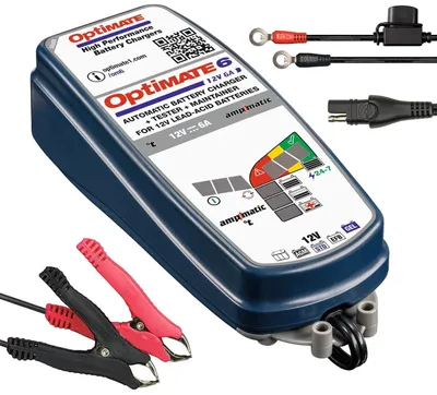 Immagine prodotto di Caricabatterie OptiMate 6 Ampmatic 12V 6A plug & play automatico per moto e auto