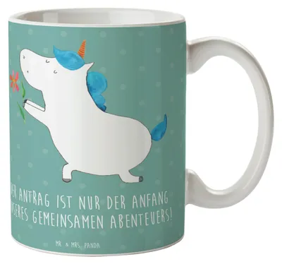 Produktbild von Mr. & Mrs. Panda cappuccinotasse Heiratsantrag Abenteuer - Meeresbrise - Geschenk, Heirat, Geschenke, Tasse, Keramiktasse, Zukunft, Antrag, Kaffeetasse, romantisch, Pott