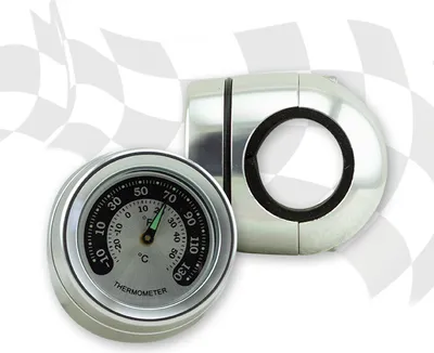 Image de Thermomètre de guidon 7/8 + 1 pouce chromé