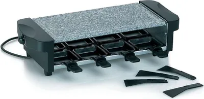 Zdjęcie produktu dla KELA Raclette grill Cenere z granitową powierzchnią grillową 8 patelni KL-66663